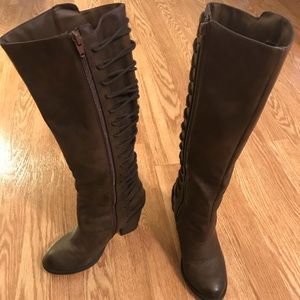 Brown Knee Length Boots